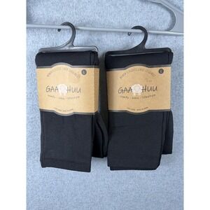 Gaa Huu Leggings Womens Large Black Fleece Lined Thermal Ankle Winter Lot Of 2